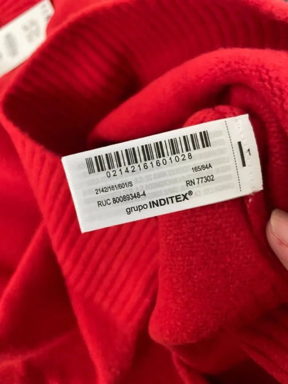 Zara Womens Sweater S Red Soft Knit Stretch Pullover Jumper Cozy 2142/161 NWT - Picture 9 of 15